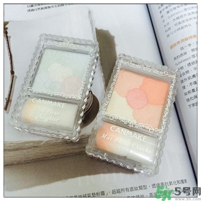 canmake花瓣腮紅色號(hào)對(duì)比圖？canmake五色花瓣腮紅試色