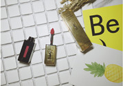 ysl唇釉5號,ysl glossy stain試色