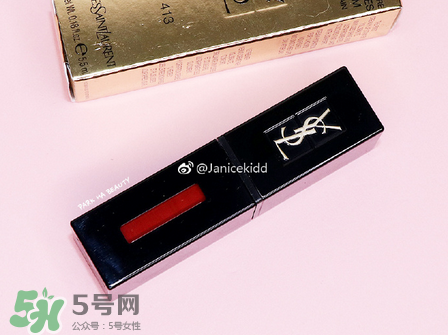 ysl黑管唇釉413是什么顏色？ysl圣羅蘭黑管唇釉413試色