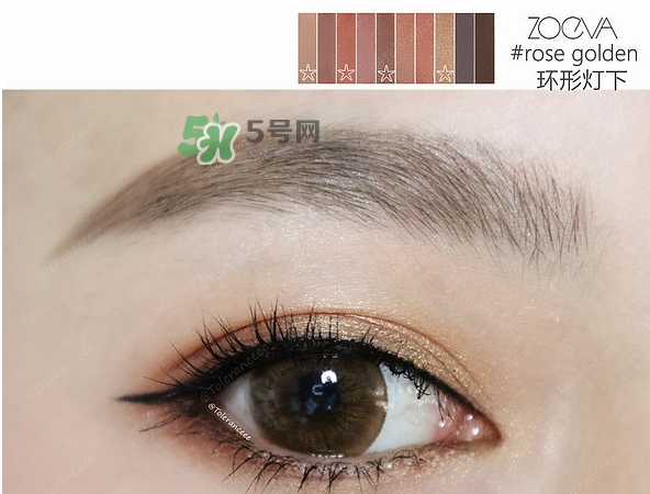 zoeva玫瑰金眼影盤色號(hào)試色 zoeva rose golden盤試色