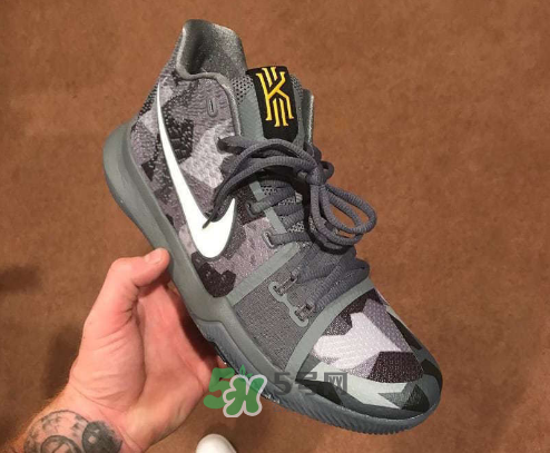 nike kyrie 3 girls eybl會發(fā)售嗎？歐文3代精英賽灰色迷彩實物