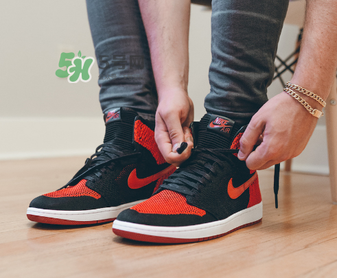 air jordan 1 flyknit banned上腳怎么樣？aj1編織款毛線鞋上腳效果