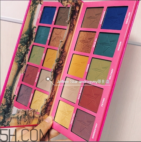 jeffree star androgyny眼影盤色號(hào)_試色圖