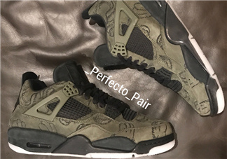 kaws與air jordan 4聯(lián)名橄欖綠版本實物什么樣？