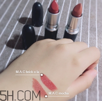 mac mocha和brick哪個好看？mac mocha和brick試色對比