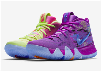 nike kyrie 4 multi color鴛鴦配色實物諜照什么樣？