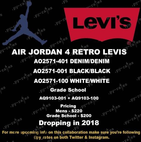 levis與air jordan 4聯(lián)名款實物什么樣_多少錢？