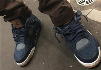 levis與air jordan 4聯(lián)名款實物什么樣_多少錢？